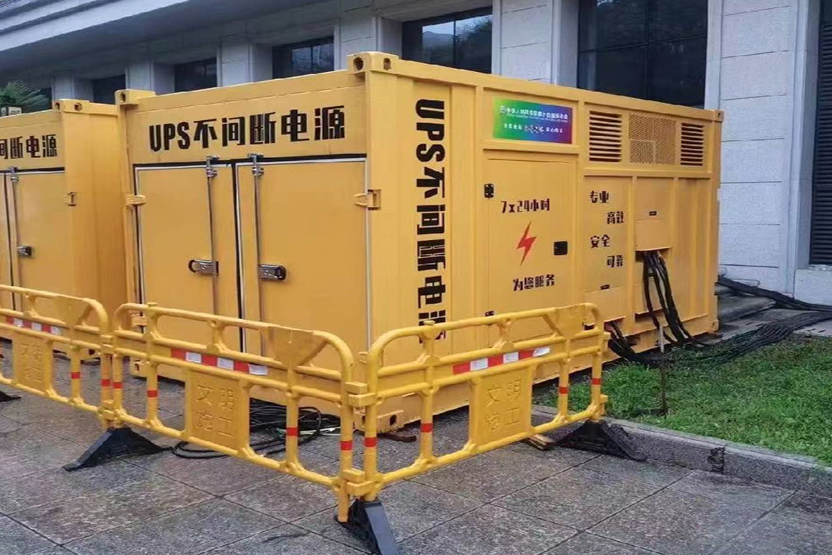 杜集发电机租赁施工现场