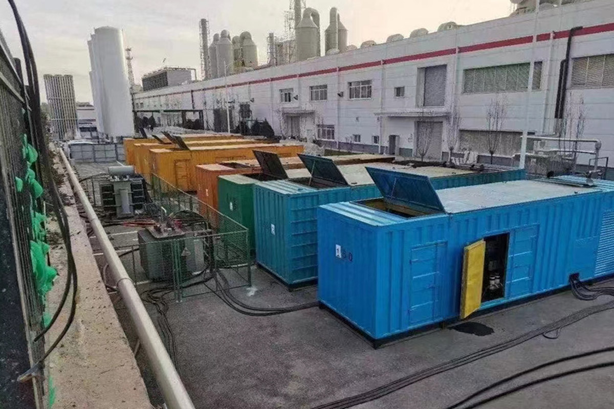 杜集发电机租赁施工现场