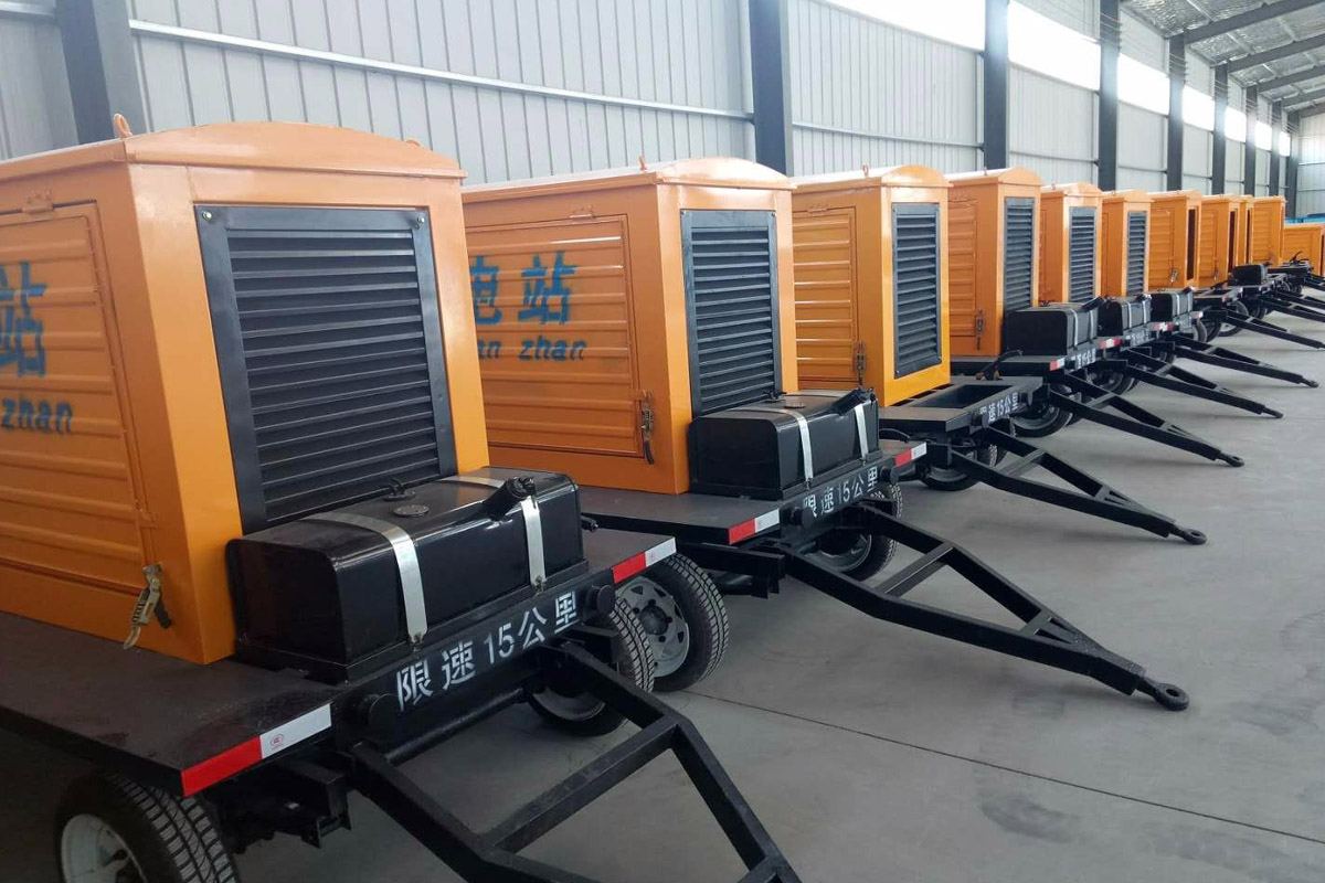杜集发电机租赁施工现场
